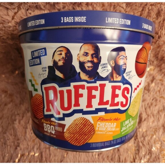 Ruffles Potato Chips Limited Edition Lebron & Anthony Tin - Picture 1 of 6